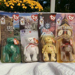TY 1999 Beanie Babies Ronald McDonald House Charities Collectible Bears Set of 4